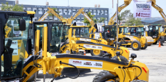 Inicia rehabilitación vial en Recta a Cholula con 14 módulos