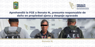 Detienen a Renato N por despojo y daños en Puebla