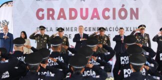Pepe Chedraui encabeza graduación de 24 nuevos policías en Puebla