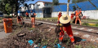 Limpian más de 2 kilómetros de áreas verdes y calles en Héroes de Nacozari