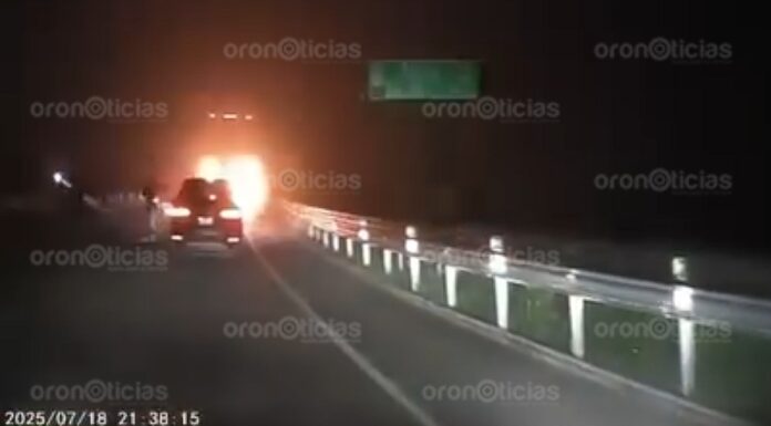 VIDEO: captan robo a transportista en la Puebla-Orizaba
