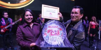 Disfrutan cumbia sonidera de Alberto Pedraza en Feria de San Pedro Cholula