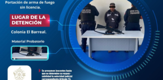 Detienen en Atlixco a hombre con arma de fuego sin licencia