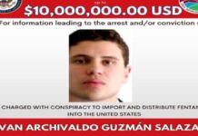 EU ofrece 10 mdd a cambio de Iván Archivaldo, hijo de “El Chapo”