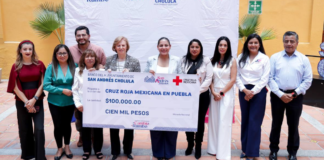 Lupita Cuautle dona 100 mil pesos a Cruz Roja y anuncia carrera