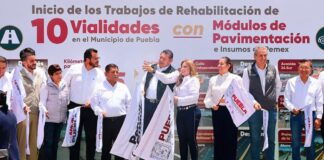 Rehabilitación de 10 vialidades en Puebla reduce 68.4% de costos