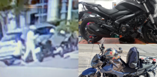 Roban dos motocicletas en plazas comerciales de Puebla