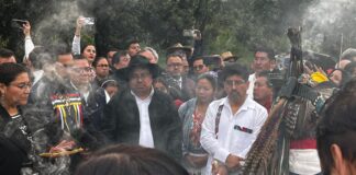 Nuevos ministros inician labores con purificación de bastones de mando