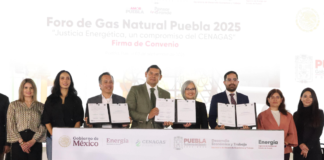 Puebla firma convenio con CENAGAS para uso sostenible del gas natural