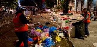 Implementan operativo especial de limpieza tras festejos patrios