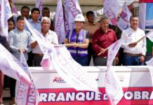 Lupita Cuautle da inicio a obras viales en Acatepec y Tehuiloyocan