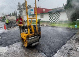 Puebla intensifica trabajos de bacheo en colonias prioritarias