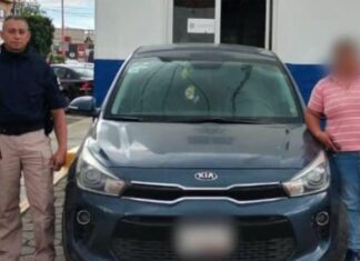 En San Pedro Cholula recuperan auto robado a conductor de plataforma
