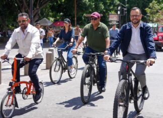 Realizan rodada ciclista por el Día Mundial Sin Automóvil en Puebla