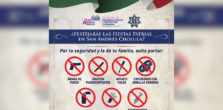San Andrés Cholula lanza operativo Fiestas Patrias 2025