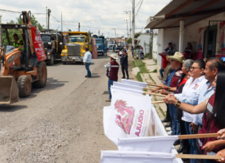 San Pedro Cholula inicia rehabilitación de calles en juntas auxiliares
