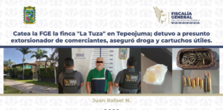 FGE catea finca “La Tuza” en Tepeojuma; detiene presunto extorsionador