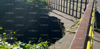 Pobladores alertan por deslave en carretera Paso de Cortés