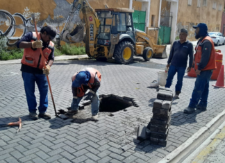 Cierran Avenida Juan de Palafox y Mendoza por socavón