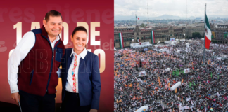 Armenta acompaña a Sheinbaum en su primer informe en el Zócalo capitalino