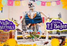 Atlixco reconoce valor de boleros con catrina monumental