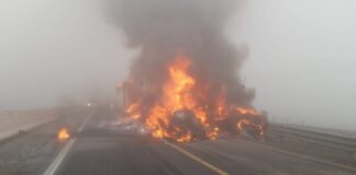 Choque entre tráileres provoca cierre total de la Puebla-Orizaba