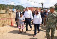 Armenta supervisa limpieza en Huauchinango tras lluvias