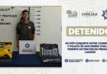 Detienen a presunto ladrón de ferretería en Manantiales