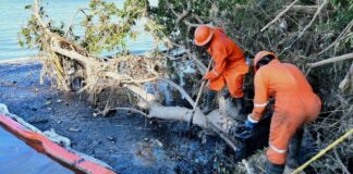 Marina controla derrame de petróleo en Río Pantepec