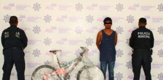 Capturan a presunto ladrón de bicicleta en San Andrés Cholula