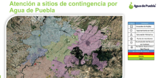 Activan operativo por lluvia y agua acumulada en Puebla capital