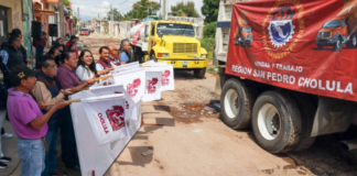 Tonantzin Fernández inicia rehabilitación de calle Libres en Cocoyotla