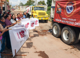 Tonantzin Fernández inicia rehabilitación de calle Libres en Cocoyotla