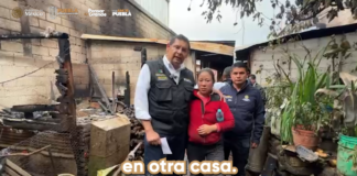 Armenta brinda apoyo tras explosión de una casa en Huauchinango