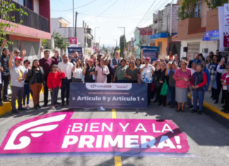 Inauguran pavimentación en calle de la colonia Constitución Mexicana
