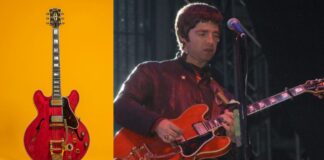 Guitarra rota de Noel Gallagher subastada en 386 mil dólares