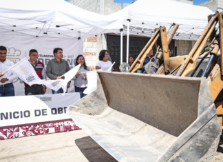 Omar Muñoz arranca obra de pavimentación en Sanctorum