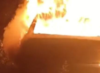 Vandalizan e incendian patrulla en San Juan Epatlán