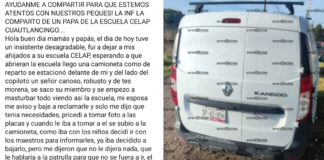 Denuncian a presunto agresor sexual en escuela de Cuautlancingo