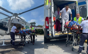 Gobierno de Puebla coordina traslado exitoso de mujer con preeclampsia