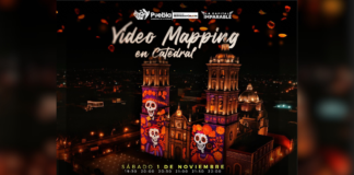 Habrá videomapping en la Catedral de Puebla por el Día de Muertos