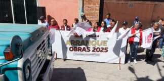 Tonantzin Fernández inicia relaminación de la 3 Sur en San Pedro Cholula