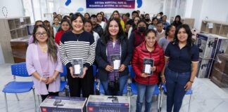 Lupita Cuautle equipa 12 CAIC con mobiliario y detectores de humo