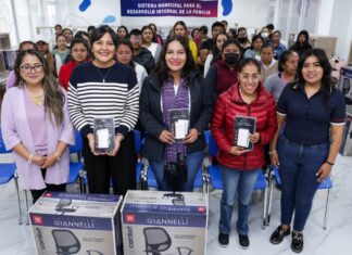 Lupita Cuautle equipa 12 CAIC con mobiliario y detectores de humo