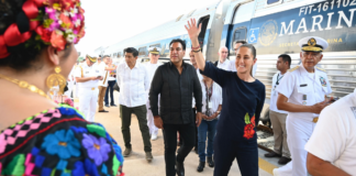 Sheinbaum inaugura estaciones de la Línea K del Tren Interoceánico