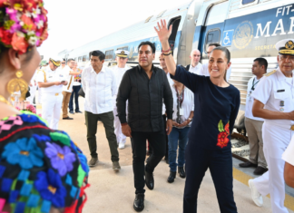 Sheinbaum inaugura estaciones de la Línea K del Tren Interoceánico