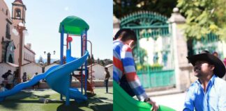 Familias disfrutan del renovado Parque Infantil del Curato en Zacatlán