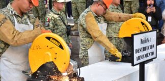 Ejército destruye 156 armas de fuego en Puebla