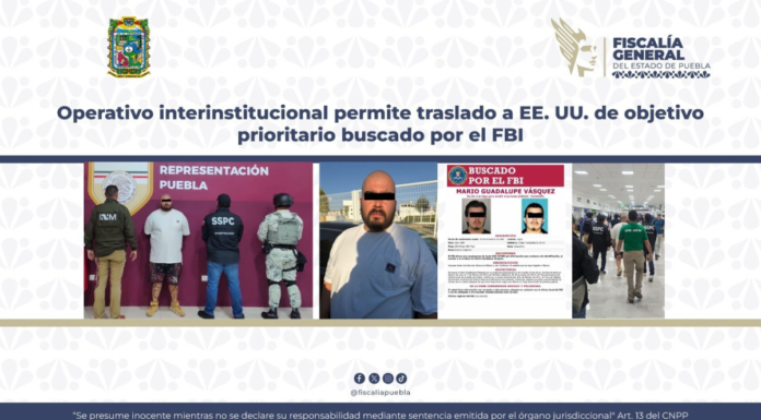 Capturan en Puebla a objetivo prioritario del FBI