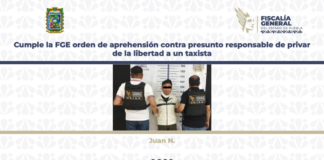 FGE Puebla aprehende a presunto responsable de privar de la libertad a un taxista